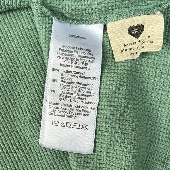 Madewell Split-Neck Henley Tee in Storied Sea Size Large - Picture 11 of 11